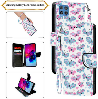SALGO Flip Cover for Samsung Galaxy M32 Prime Edition(White, Pack of: 1)