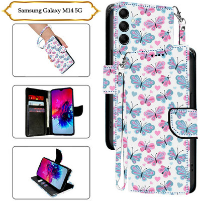 PARGO Flip Cover for Samsung Galaxy M14 5G(White, Pack of: 1)