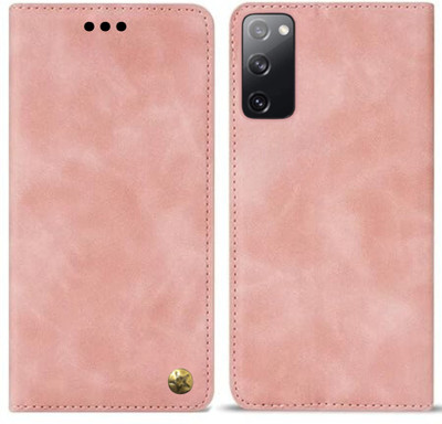 GoPerfect Wallet Case Cover for Samsung Galaxy S20 FE | Limited Edition latest Business Series Flip Back Cover(Pink, Dual Protection, Pack of: 1)