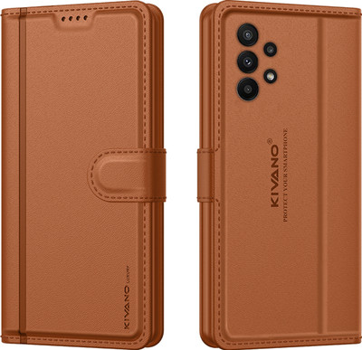 KIVANO LUXE Flip Cover for Samsung Galaxy A23 4G(Brown, Magnetic Case, Pack of: 1)