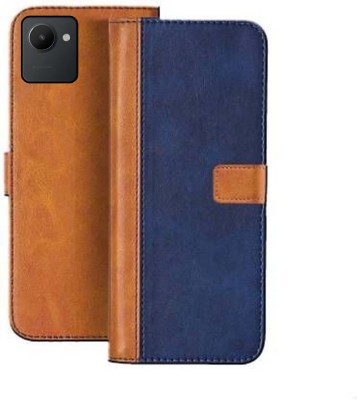 ClickAway Flip Cover for Realme C30 | Leather Finish | Inside TPU with Card Pockets | Back Cover |(Multicolor, Shock Proof, Pack of: 1)