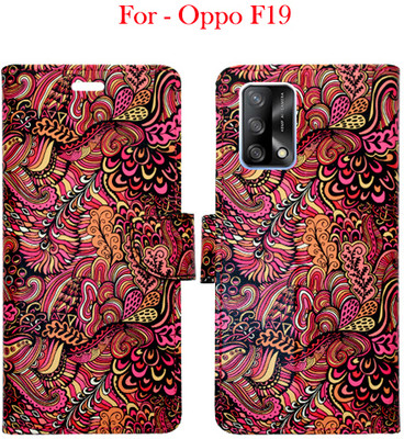 Toklot Flip Cover for Oppo F19s(Red, Pack of: 1)