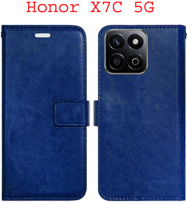 Mxkart Flip Cover for Honor X7C 5G(Blue, Pack of: 1)