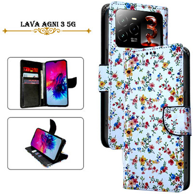PARGO Flip Cover for Lava Agni 3 5G(White, Pack of: 1)