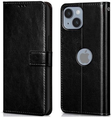 AKSP Flip Cover for Apple iphone 13 Mini Leather Finish(Black, Magnetic Case, Pack of: 1)