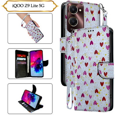 Asmart Flip Cover for IQOO Z9 Lite 5G(White, Pack of: 1)