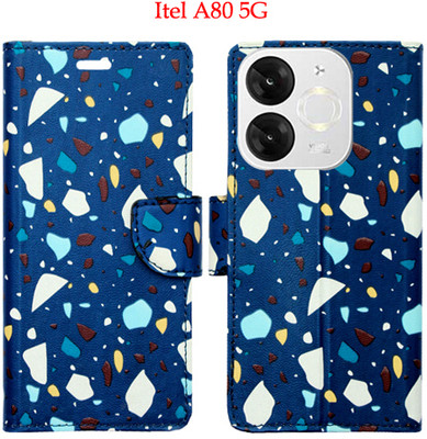 Toklot Flip Cover for Itel A80 5G(Blue, Pack of: 1)