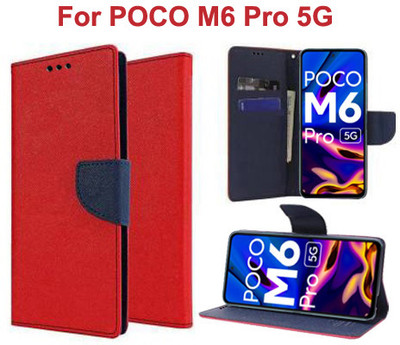 Carnage Flip Cover for POCO M6 Pro 5G(Red, Cases with Holder, Pack of: 1)