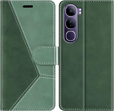 Perkie Flip Cover for vivo V40 Lite 5G(Green, Multicolor, Dual Protection)