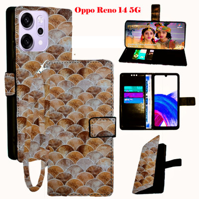 Realgo Flip Cover for Oppo Reno 14 5G(Yellow, Pack of: 1)