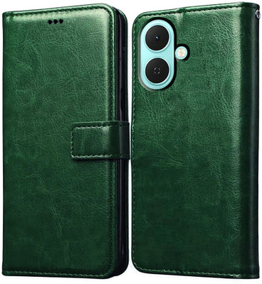 Casotec Flip Cover for Tecno Spark Go 2 4G(Green, Pack of: 1)