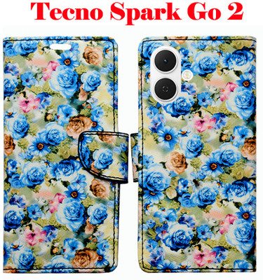 Shanno Enterprises Flip Cover for Tecno Spark Go 2(Blue, Pack of: 1)