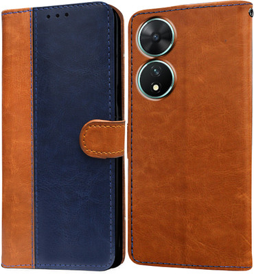 Casotec Flip Cover for Vivo T2 5G(Brown, Pack of: 1)