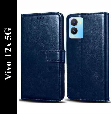 Mashgul Flip Cover for Vivo T2x 5G(Blue, Shock Proof, Pack of: 1)