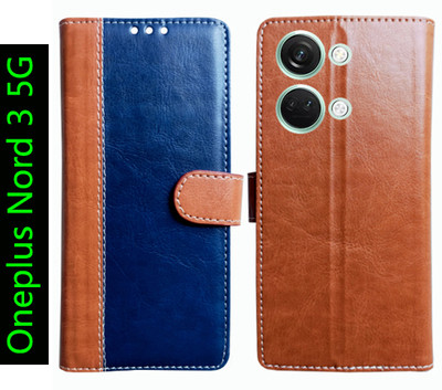 Toklot Flip Cover for OnePlus Nord 3 5G(Brown, Pack of: 1)