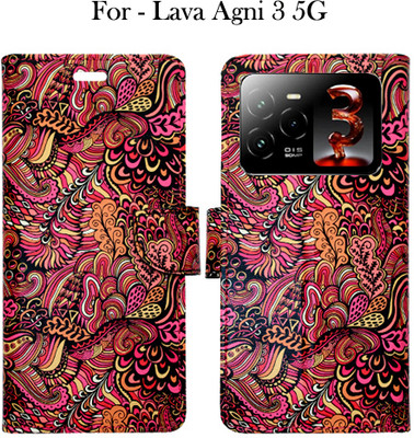 Toklot Flip Cover for Lava Agni 3 5G(Red, Pack of: 1)