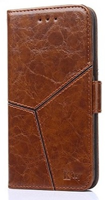 Clickcase Flip Cover for Redmi Note 7 Pro(Brown, Dual Protection)
