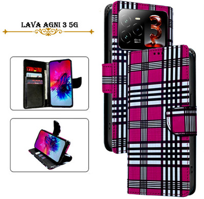 PARGO Flip Cover for Lava Agni 3 5G(Pink, Pack of: 1)