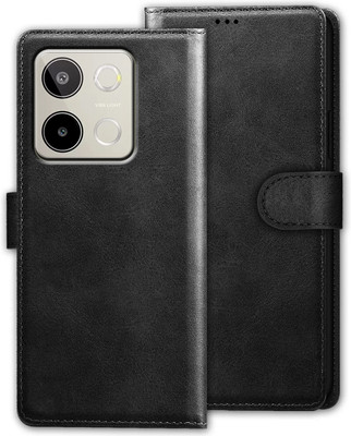 Xester Flip Cover for LAVA BLAZE 3 5G |Vegan PU Leather |Foldable Stand & Pocket |Magnetic Closure(Black, Dual Protection, Pack of: 1)