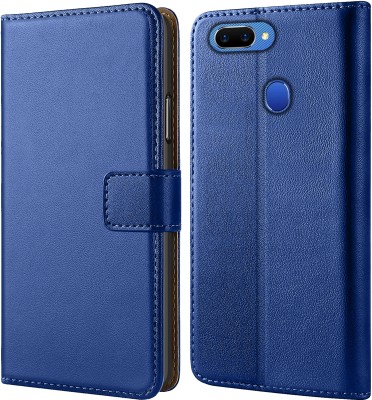 PikTrue Flip Cover for Oppo A5(Blue, Dual Protection, Pack of: 1)