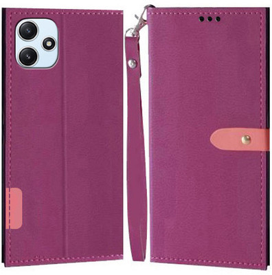 Ideogram Flip Cover for Redmi 12 5G(Pink, Shock Proof, Pack of: 1)