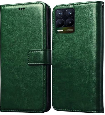 Stylonic Flip Cover for Realme 8 Realme 8 Pro(Green, Shock Proof, Pack of: 1)