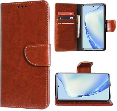 Carnage Flip Cover for Vivo V27 5G, Vivo V27 Pro 5G(Brown, Cases with Holder, Pack of: 1)