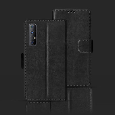Kalua Mall Flip Cover for OPPO RENO 3 PRO(Black, Magnetic Case, Pack of: 1)
