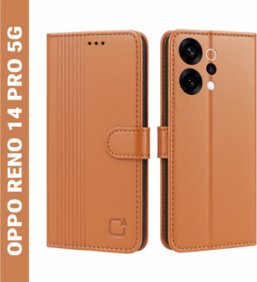 AIBEX Flip Cover for Oppo Reno 14 Pro 5G|Inbuilt Wallet & Card Slots | Premium Leather Magnetic Case(Brown, Card Holder, Pack of: 1)