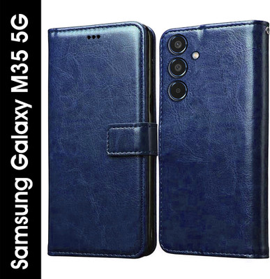 Casotec Flip Cover for Samsung Galaxy M35 5G(Blue, Pack of: 1)
