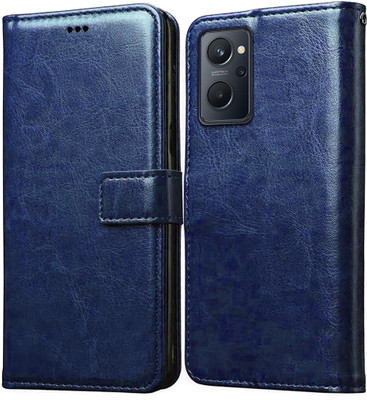 Casotec Flip Cover for Realme 9i 4G, Oppo A96 4G(Blue, Pack of: 1)