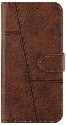 Zelfo Flip Cover for Oppo Reno9 (5G)(Brown, Pack of: 1)