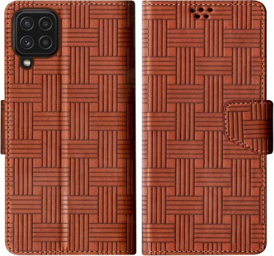 Telecase Flip Cover for Samsung Galaxy M32 4G(Brown, Shock Proof, Pack of: 1)