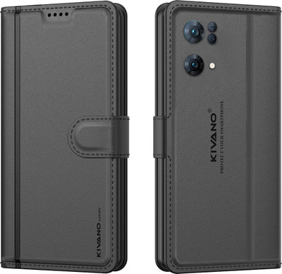 KIVANO LUXE Flip Cover for Oppo Reno 7 Pro 5G(Black, Magnetic Case, Pack of: 1)