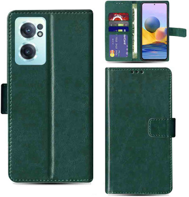 Kalua Mall Flip Cover for One Plus Nord CE 2 5G mobile flip cover | OnePlus IV2201 mobile flip cover | Green(Green, Magnetic Case, Pack of: 1)