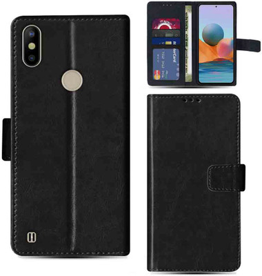 Kalua Mall Flip Cover for Tecno i ACE 2X pouch cover | Tecno KB2J pouch cover | Black(Black, Magnetic Case, Pack of: 1)