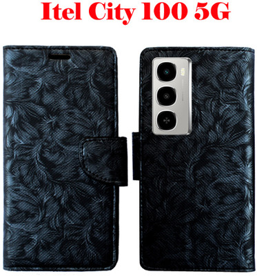 Toklot Flip Cover for Itel City 100 5G(Black, Pack of: 1)