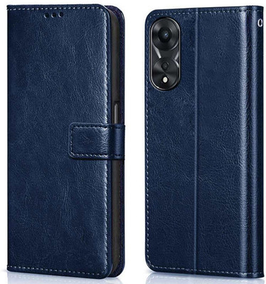 Rakaenterprise Flip Cover for OPPO A78 4G(Blue, Shock Proof, Pack of: 1)