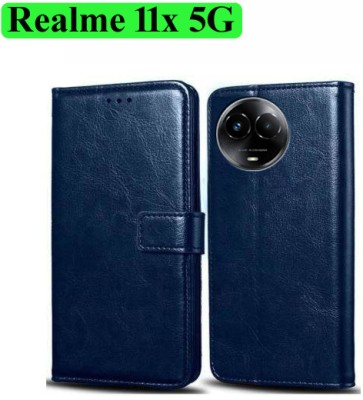 Wynhard Flip Cover for Realme 11x 5G, Realme Narzo 60x 5G(Blue, Grip Case, Pack of: 1)
