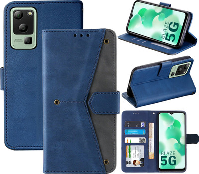 Autofocus Flip Cover for Lava Blaze 5G(Blue, Camera Bump Protector, Pack of: 1)