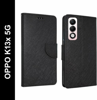 Mehsoos Flip Cover for OPPO K13x 5G(Black, Dual Protection, Pack of: 1)