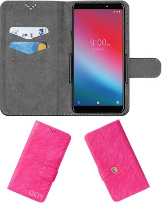 ACM Flip Cover for Lava Z52(Pink, Cases with Holder, Pack of: 1)