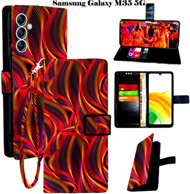 Toklot Flip Cover for Samsung Galaxy M35 5G(Red, Pack of: 1)