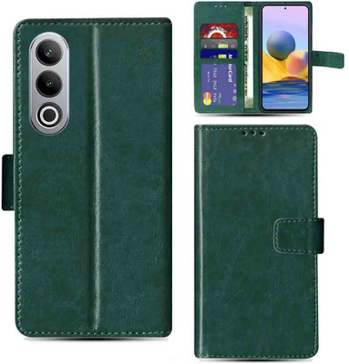 Kalua Mall Flip Cover for One Plus Nord CE 4 5G phone flip cover | OnePlus CPH2613 phone flip cover | Green(Green, Magnetic Case, Pack of: 1)
