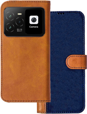 Flipkart SmartBuy Flip Cover for Lava Agni 3 5G(Blue, Brown, Dual Protection, Pack of: 1)
