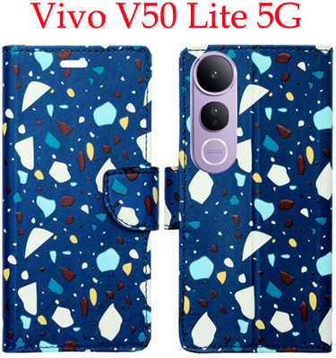 Toklot Flip Cover for Vivo V50 Lite 5G(Blue, Pack of: 1)