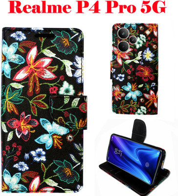 SHANNO Flip Cover for Realme P4 Pro 5G(Black, Pack of: 1)