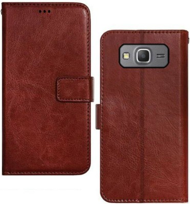Frazil Flip Cover for Samsung Galaxy Grand Prime(Brown, Dual Protection, Pack of: 1)