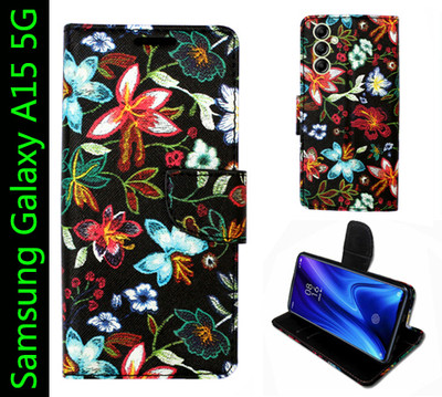 Toklot Flip Cover for Samsung Galaxy A15 5G(Black, Pack of: 1)