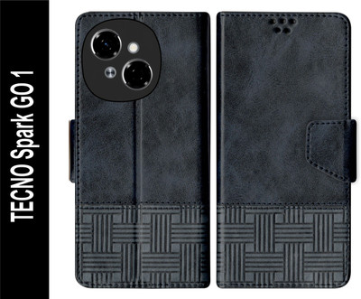 Telecase Flip Cover for TECNO Spark GO 1 Back Cover Case with Magnatic Closure(Blue, Shock Proof, Pack of: 1)